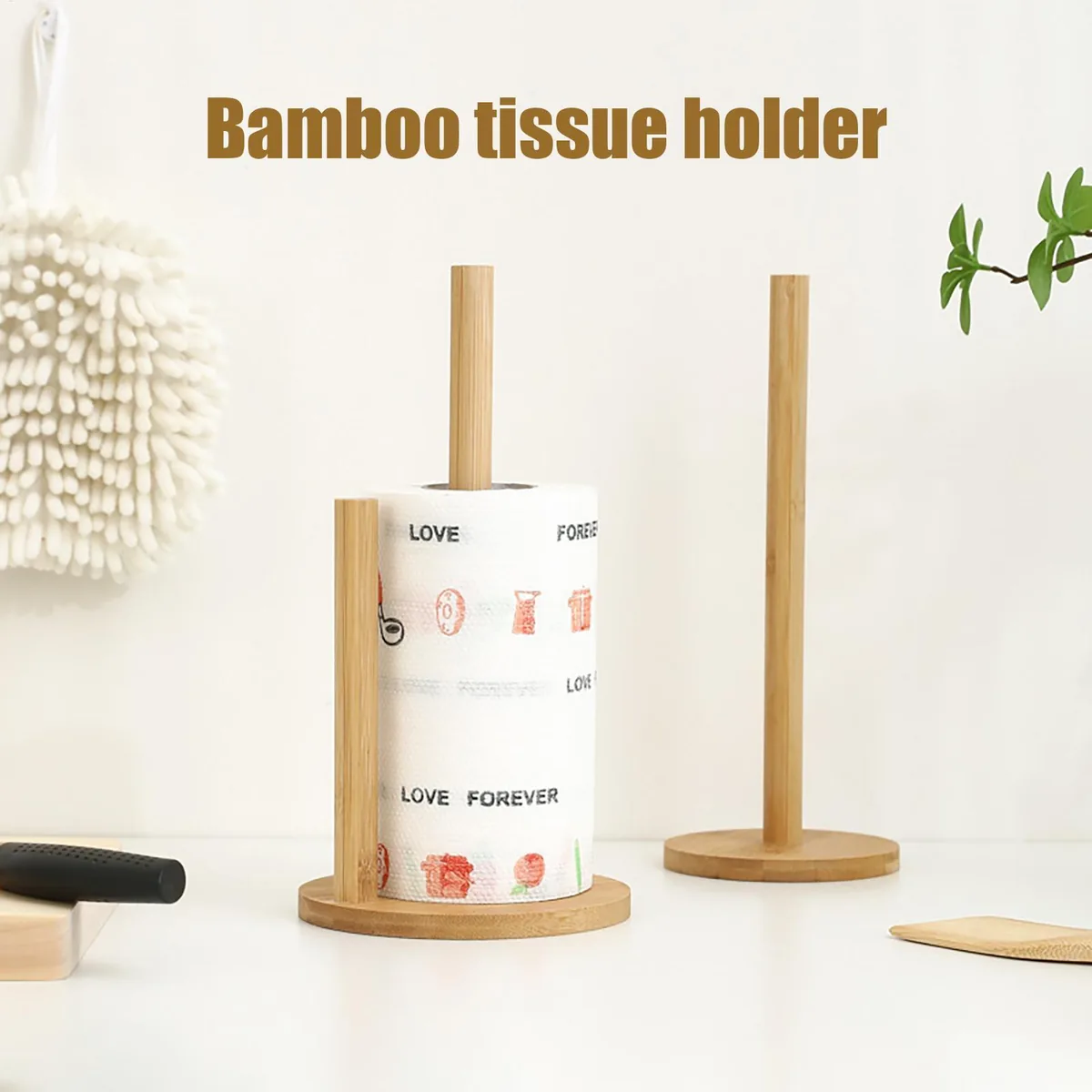 Bamboo Kitchen Roll Stand, photo 2