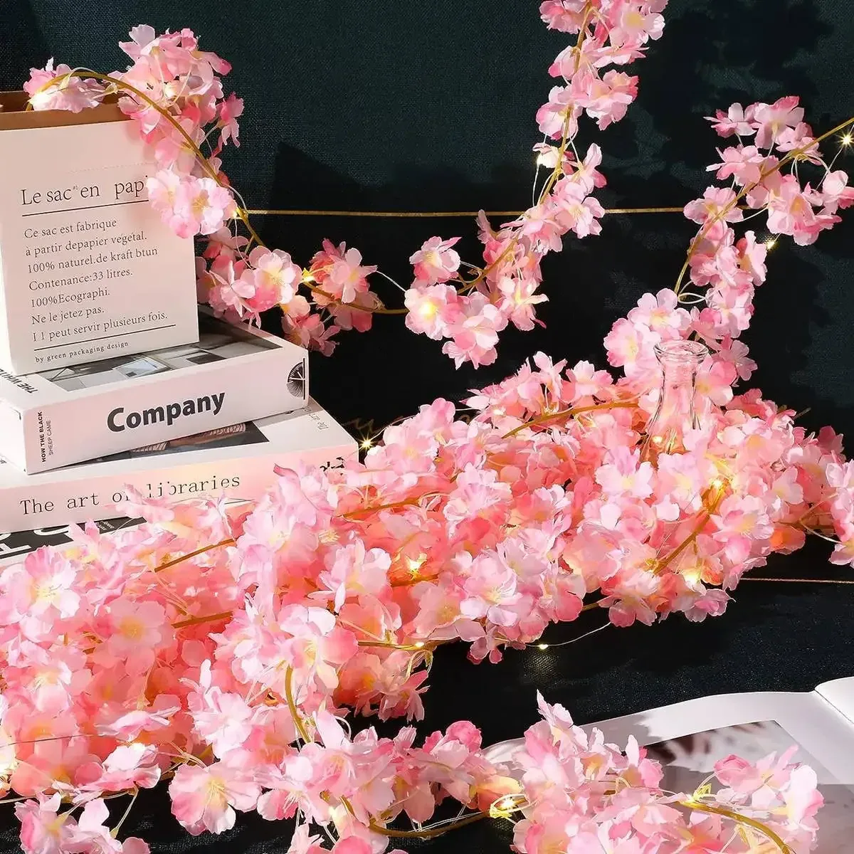 Cherry Blossom Garland with Fairy Lights, photo 3