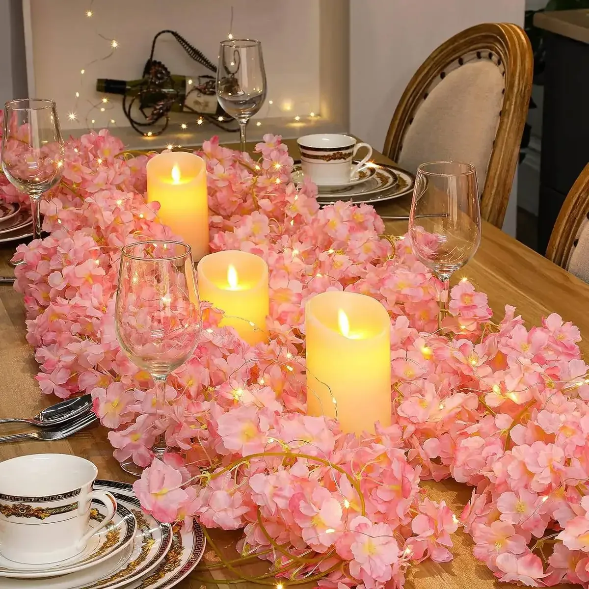 Cherry Blossom Garland with Fairy Lights, photo 6