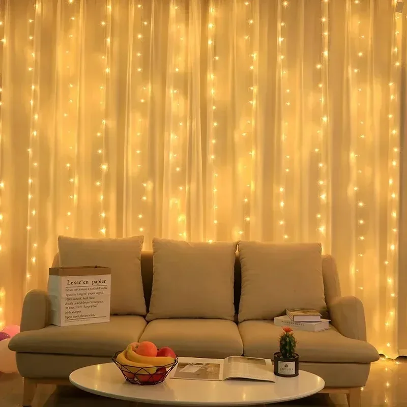 Curtain Fairy Lights, 3 m x 3 m with Remote, photo 2
