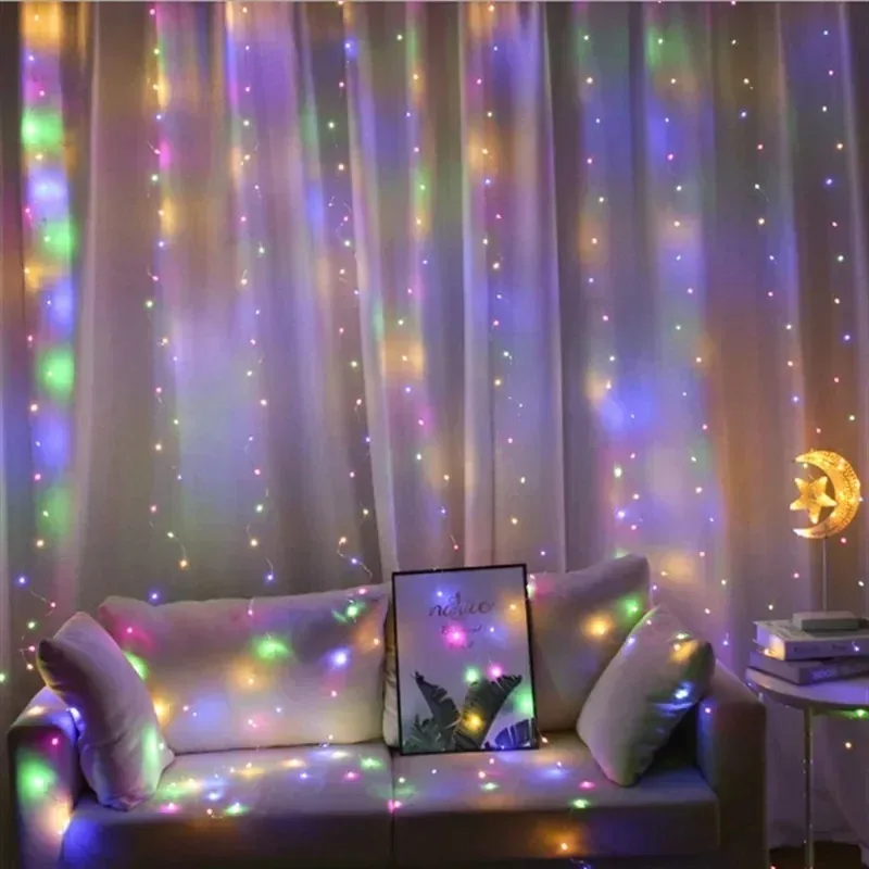 Curtain Fairy Lights, 3 m x 3 m with Remote, photo 3