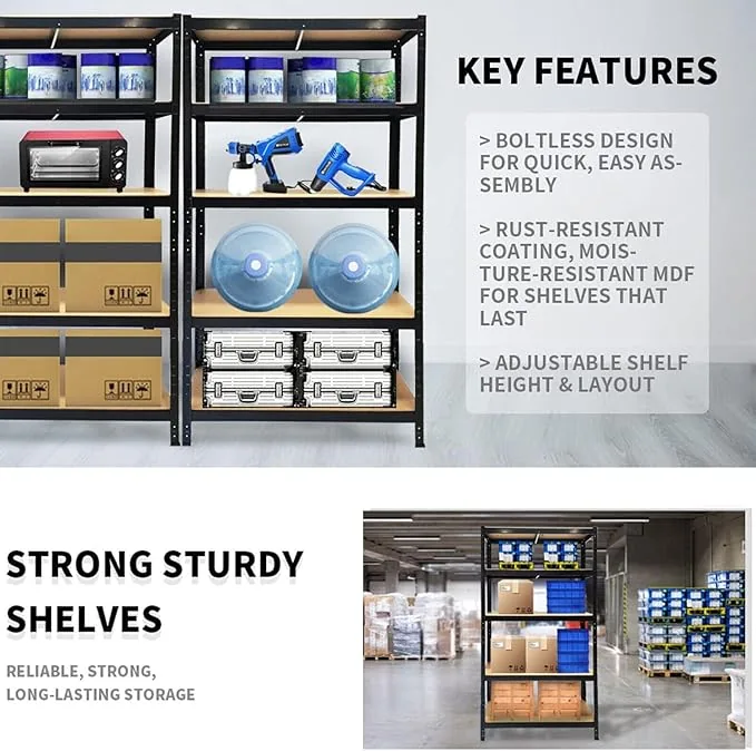 Five Tier Boltless Shelving Unit, photo 3