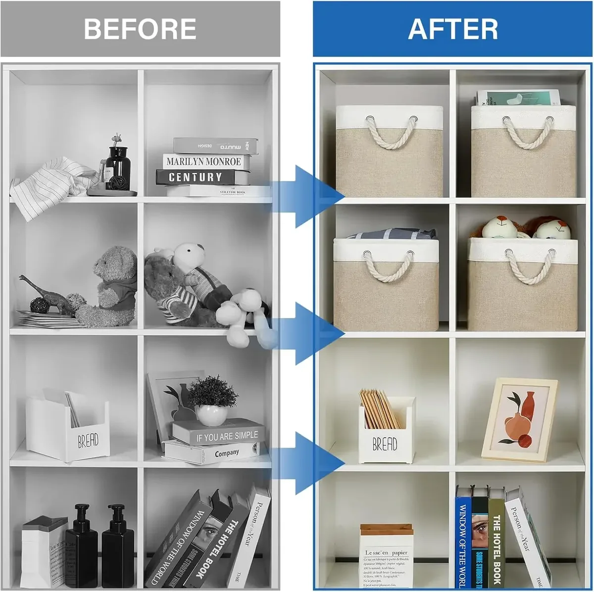 Foldable Fabric Storage Basket with Rope Handles, photo 5
