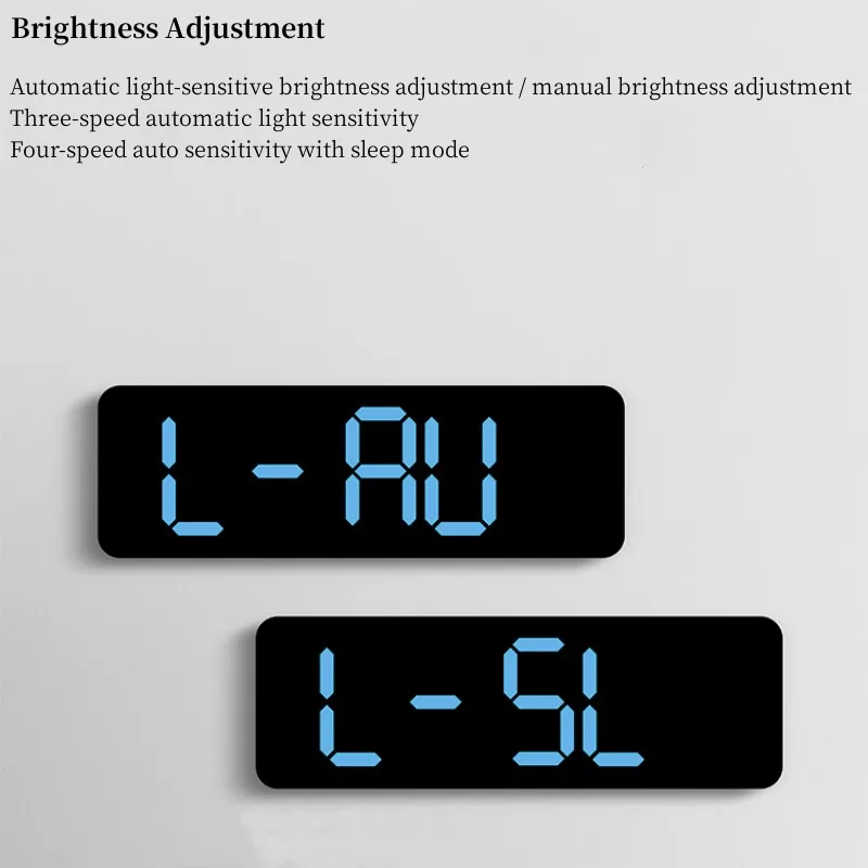 Digital Wall Clock with Day, Date and Temperature, photo 4