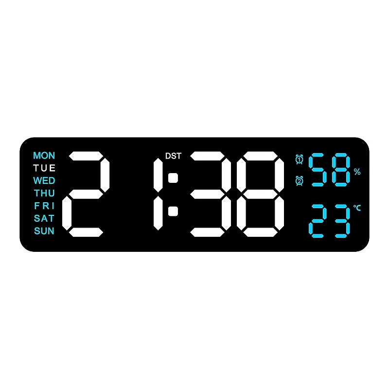 Digital Wall Clock with Day, Date and Temperature, photo 7