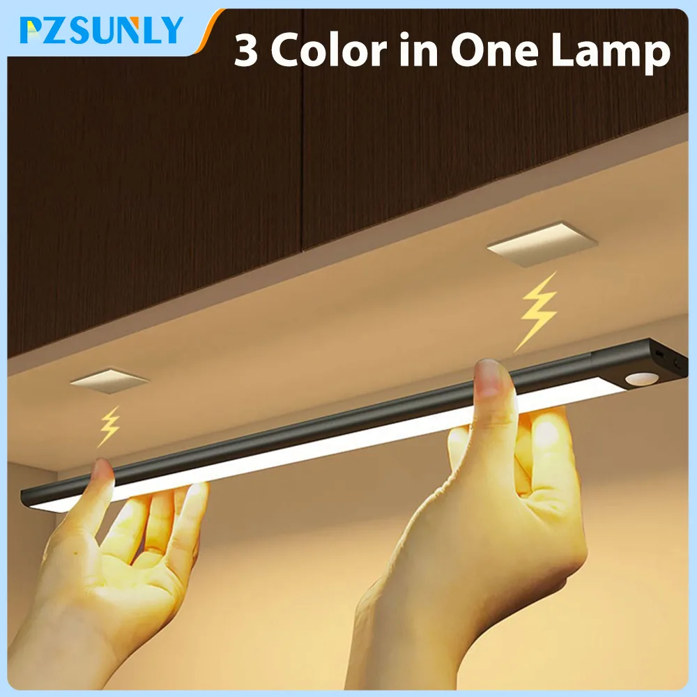 Slim magnetic motion sensor night light bar
