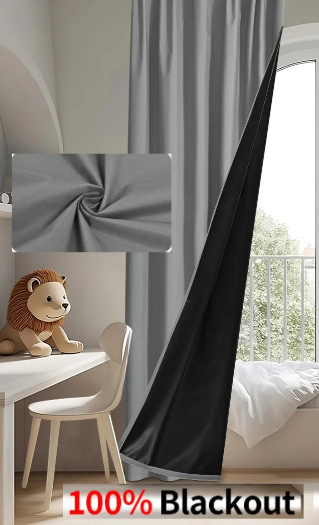 Navy Blackout Curtains with Eyelets, photo 7