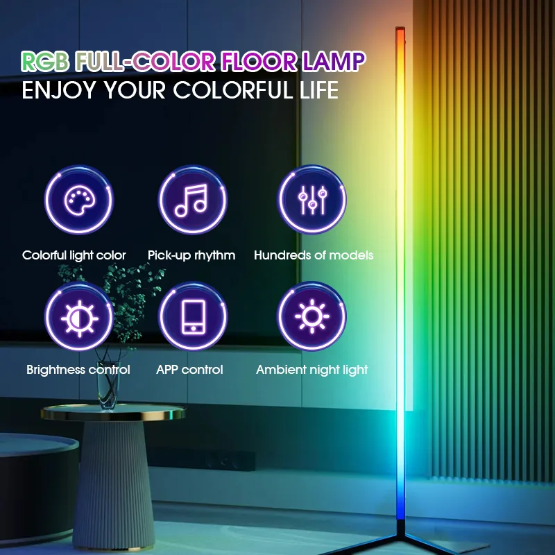 RGB Corner Floor Lamp with App and Remote, photo 2