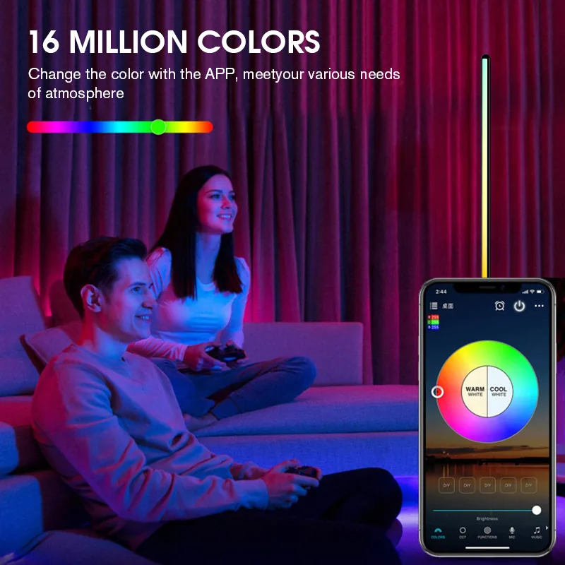 RGB Corner Floor Lamp with App and Remote, photo 3