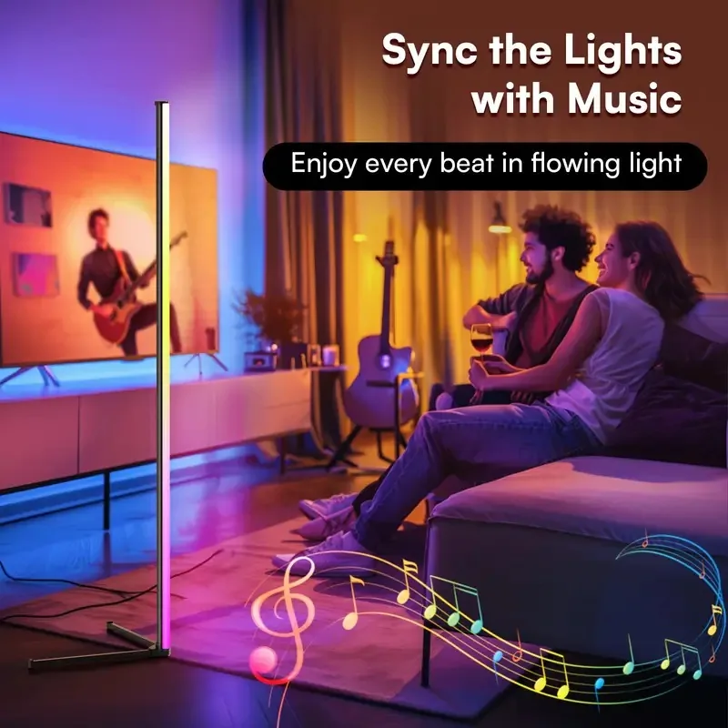 RGB Corner Floor Lamp with App and Remote, photo 4