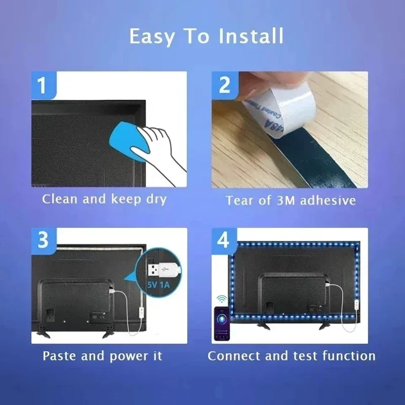 RGB LED Strip Lights with App and Remote, photo 4