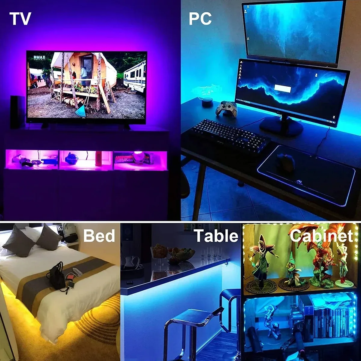 RGB LED Strip Lights with App and Remote, photo 6