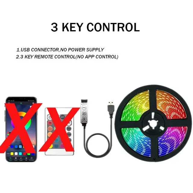 RGB LED Strip Lights with App and Remote, photo 7