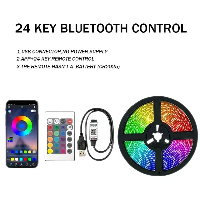 RGB LED Strip Lights with App and Remote, photo 8