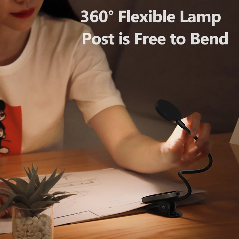 Round Clip-on LED Lamp with Flexible Post, photo 4