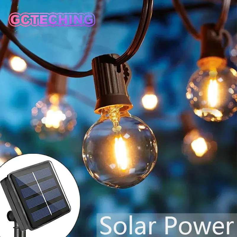 Solar G40 Globe String Lights, 21 m, photo 2
