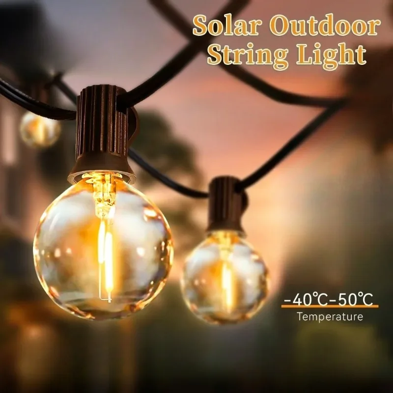 Solar G40 Globe String Lights, 21 m, photo 4