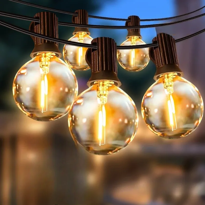 Solar G40 Globe String Lights, 21 m, photo 5