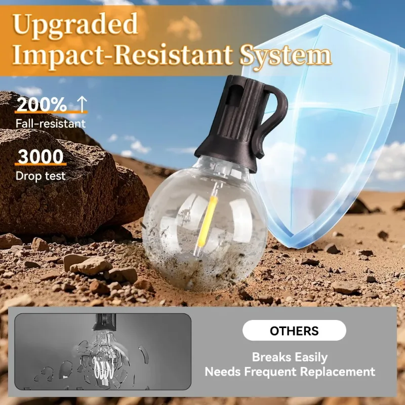 Solar G40 Globe String Lights, 21 m, photo 7