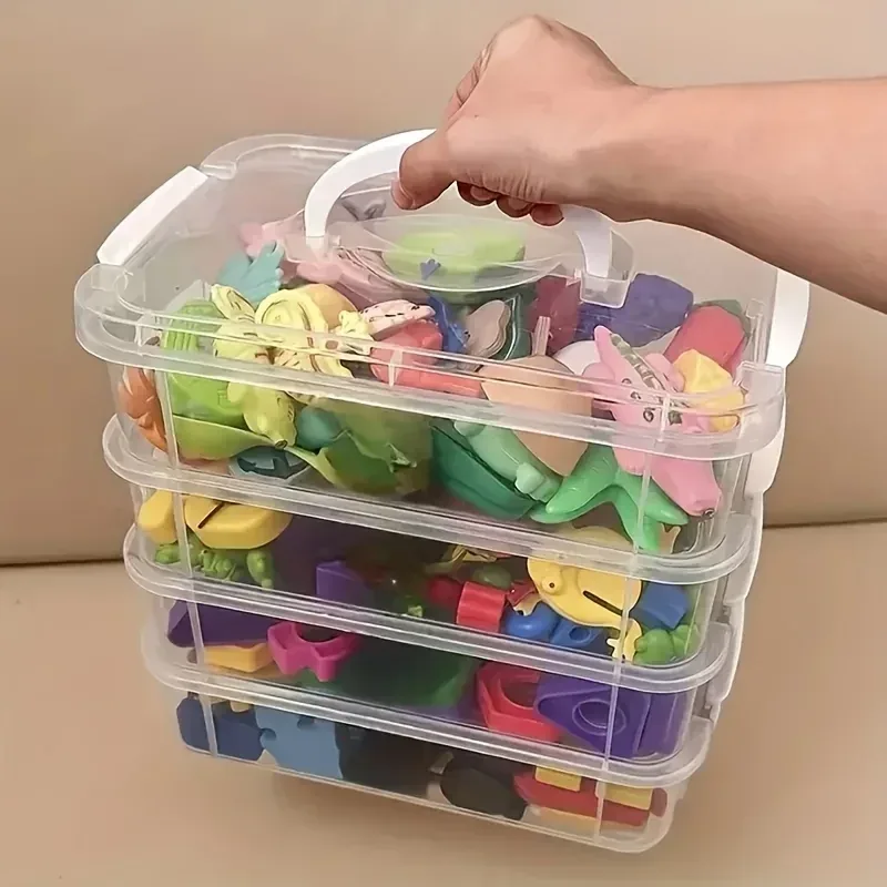 Stackable Clear Storage Box with Handle, photo 2
