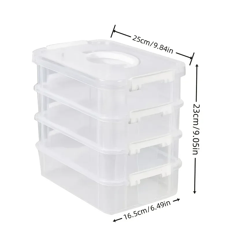 Stackable Clear Storage Box with Handle, photo 4