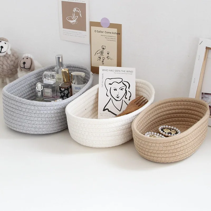 Woven Cotton Rope Basket, photo 2