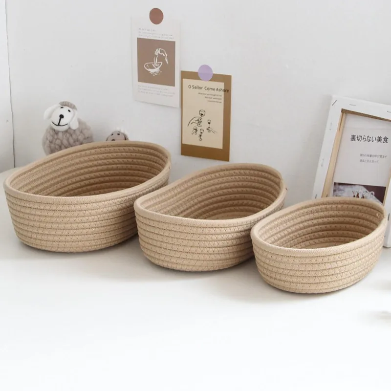 Woven Cotton Rope Basket, photo 3