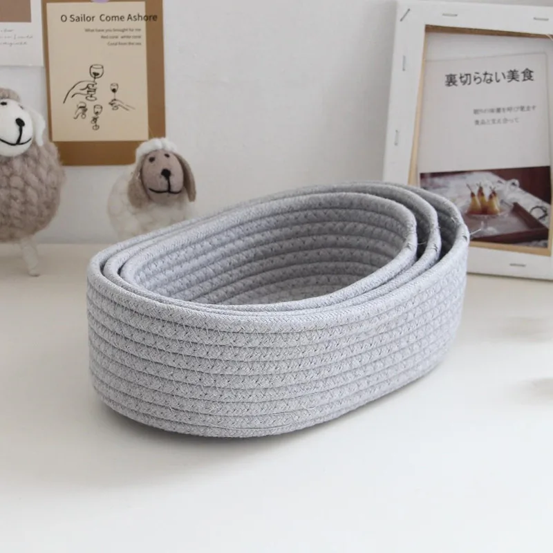Woven Cotton Rope Basket, photo 4